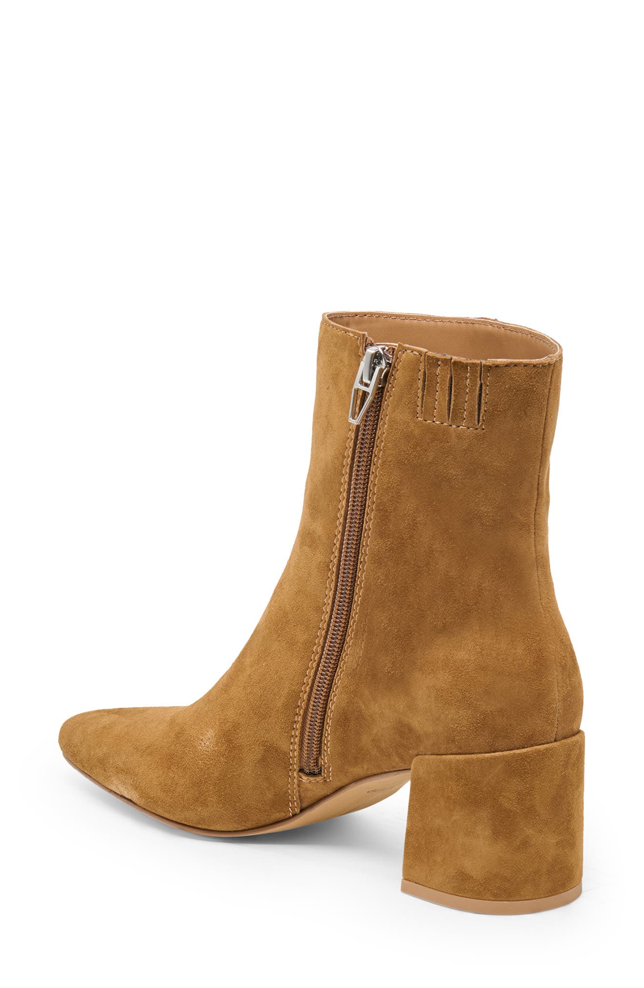Bayra Leather Bootie, Alternate, color, LIGHT BROWN SUEDE