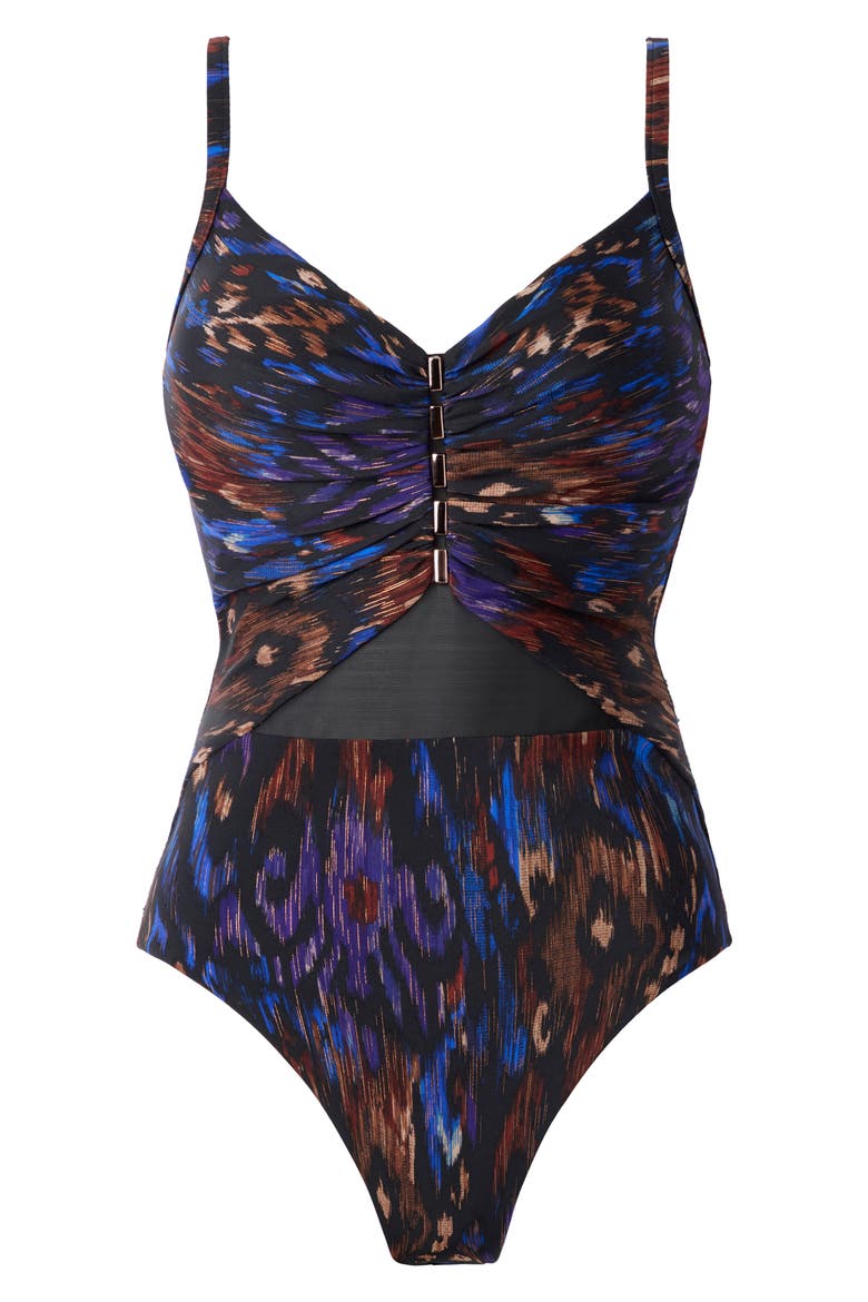 Tapiz Mariposa One-Piece Swimsuit, Alternate, color, BLACK/ MULTI