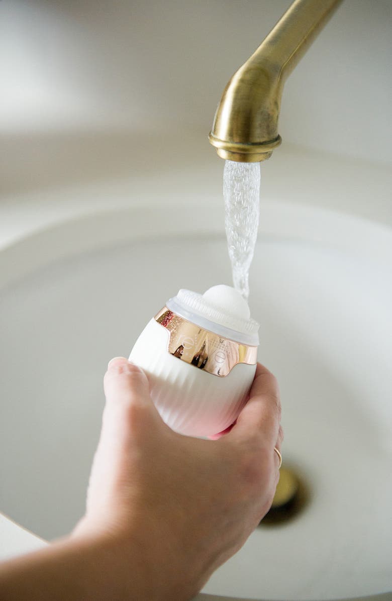 REVIVE LIGHT THERAPY Lux Soniqué Mini LED Sonic Cleansing Device System, Alternate, color, White