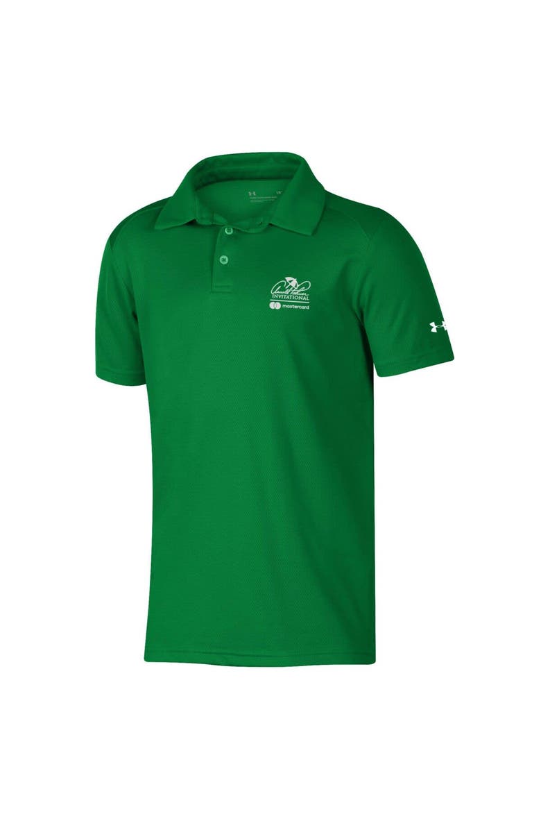 Under Armour Youth Under Armour  Kelly Green Arnold Palmer Invitational Tech Mesh Polo, Alternate, color, 