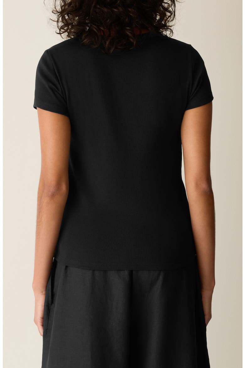 Crewneck T-Shirt, Alternate, color, BLACK