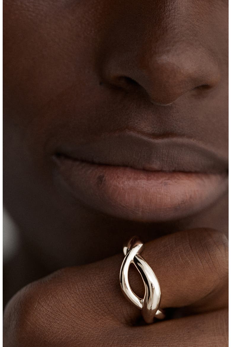Ochre Recycled Sterling Silver Ring, Alternate, color, STERLING SILVER