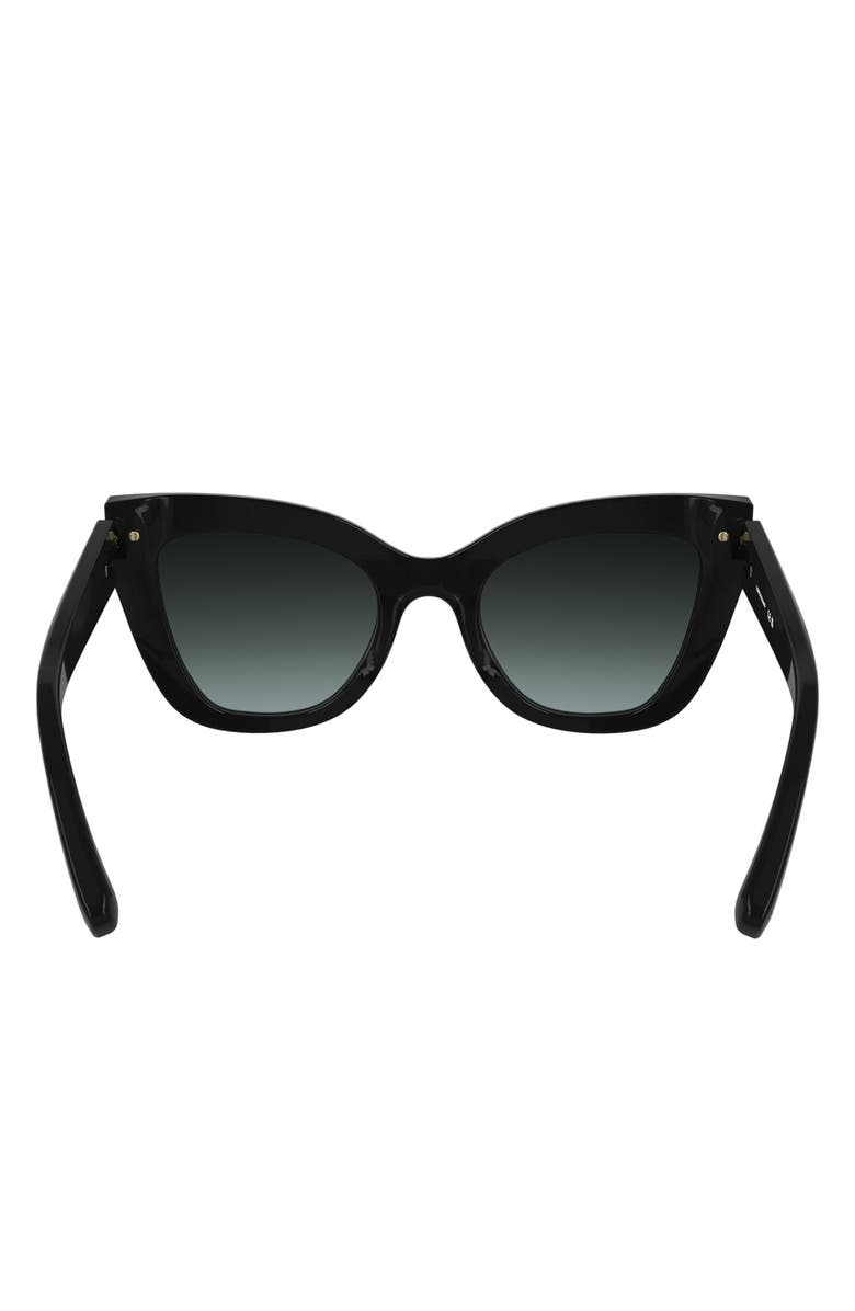 Longchamp Roseau 50mm Gradient Cat Eye Sunglasses, Alternate, color, Black