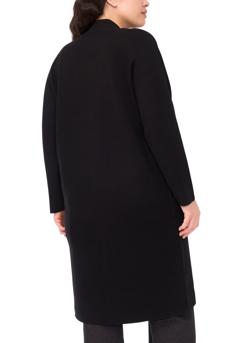 Open Front Longline Cardigan, Alternate, color, RICH BLACK
