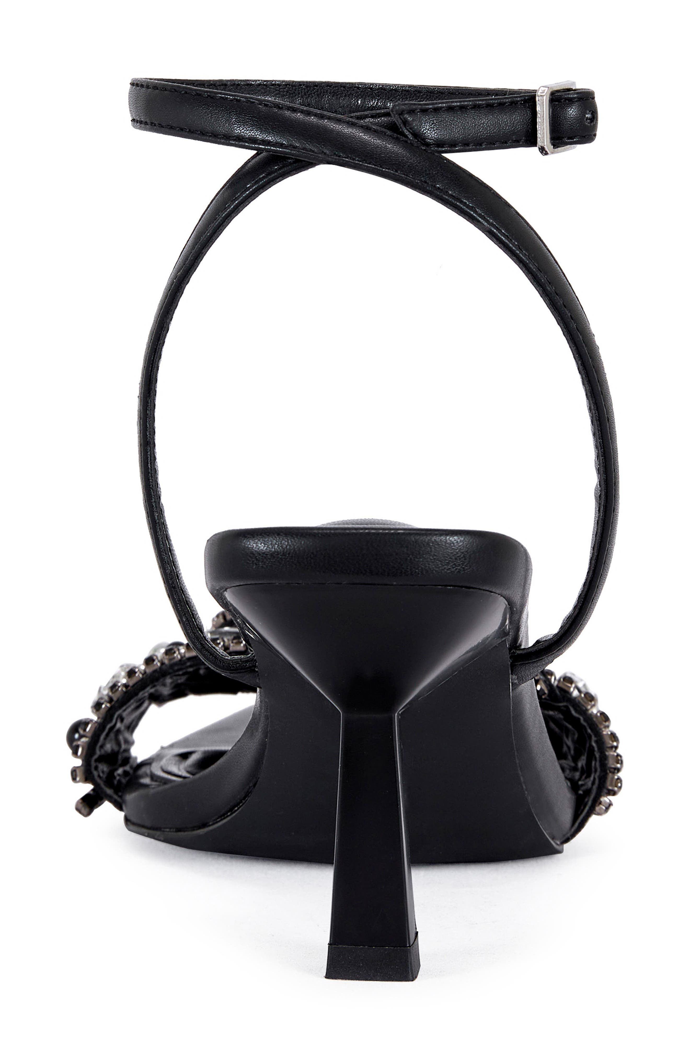 AZALEA WANG Mael Ankle Strap Sandal, Alternate, color, Black