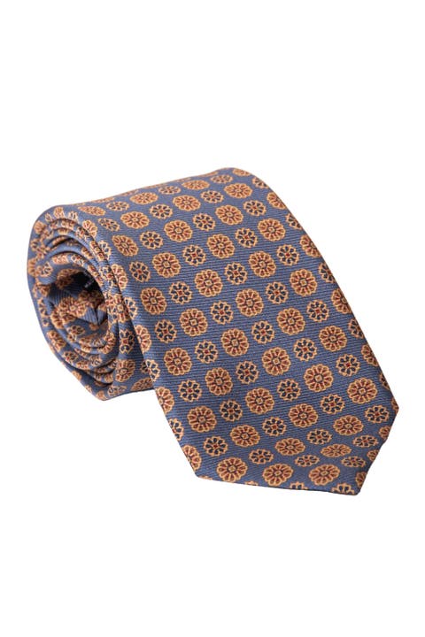 Claudius - Extra Long Printed Silk Tie for Men