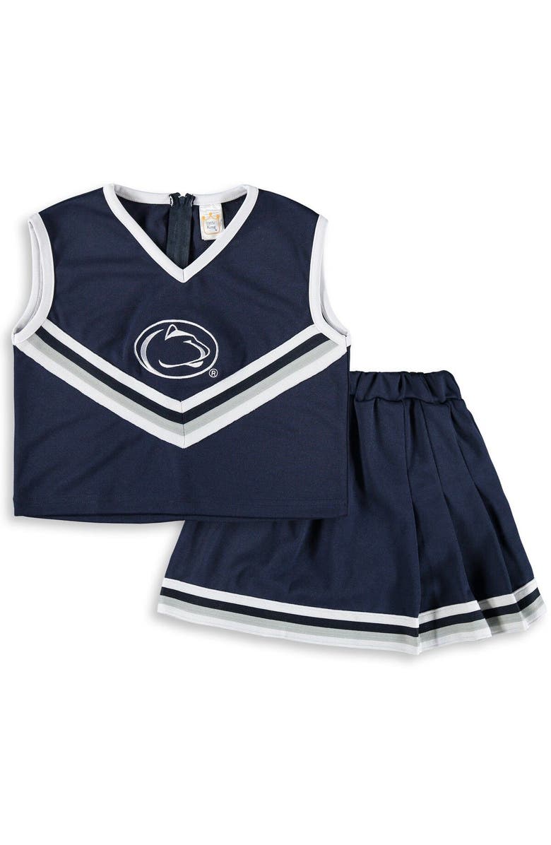LITTLE KING Girls Youth Navy Penn State Nittany Lions Two-Piece Cheer Set, Main, color, Navy