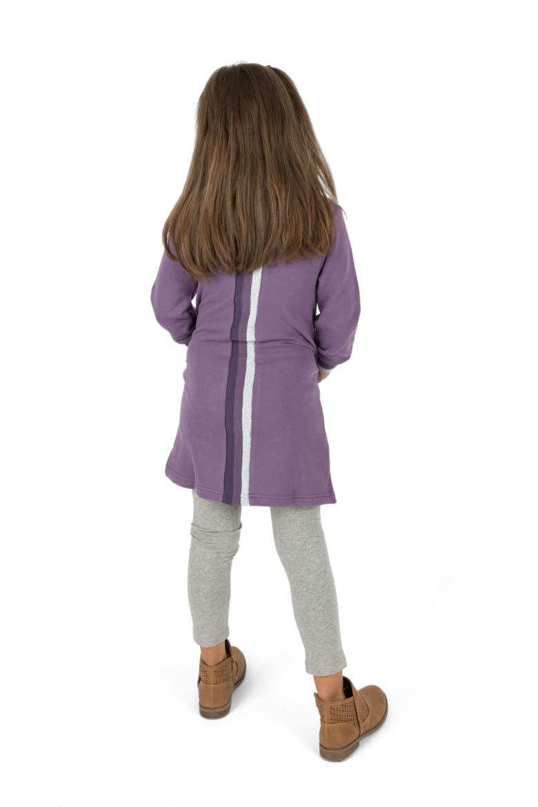 Girls Sweatshirt Dress with Matching Doll Dress, Alternate, color, PURPLE