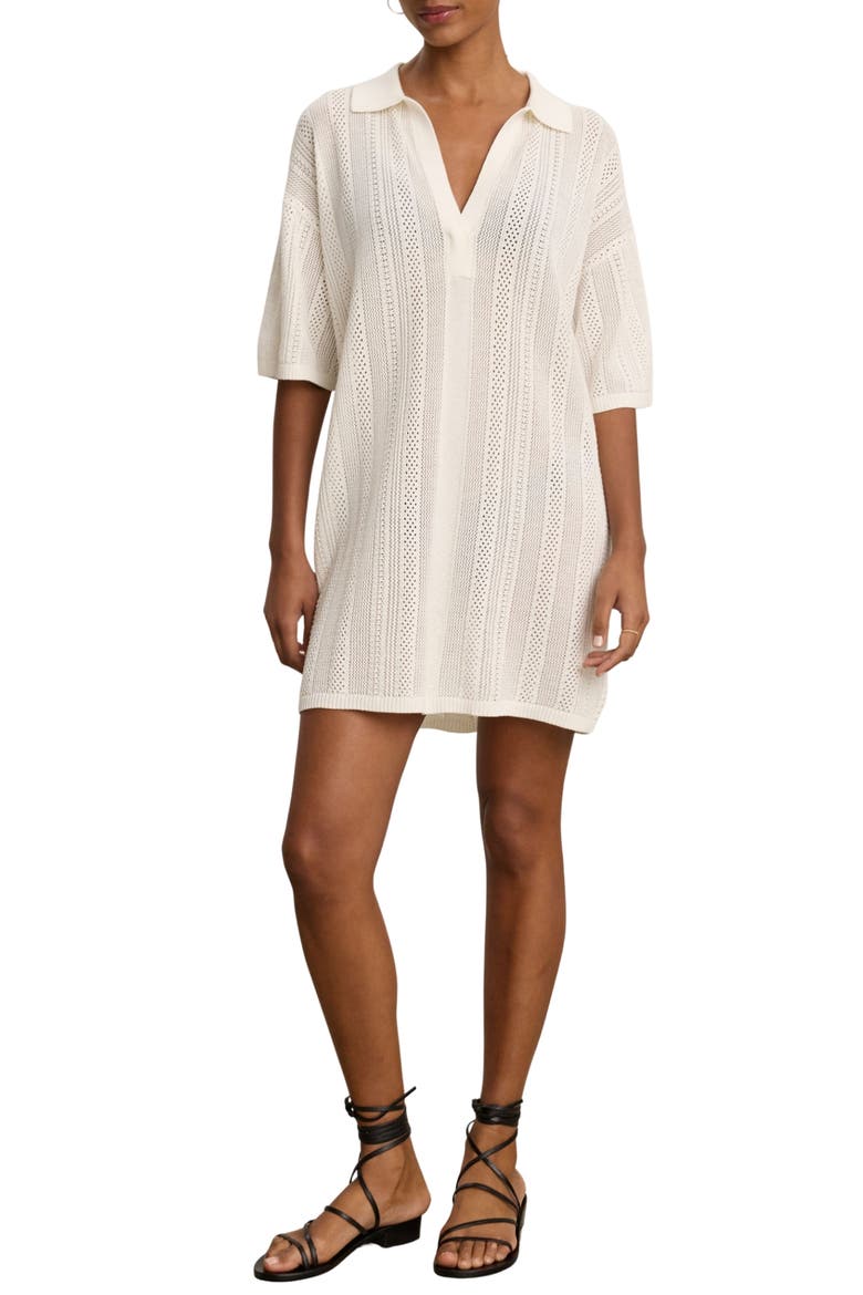 Mila Cotton Minidress, Main, color, WHITE