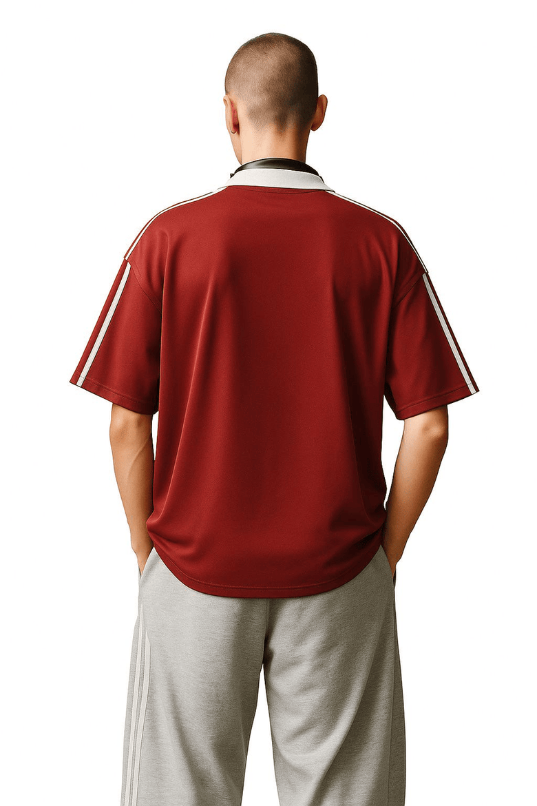Sporty Polo Soccer Jersey, Alternate, color, Red