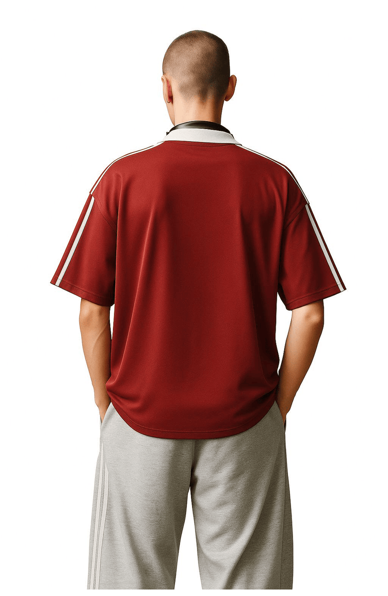 AELFRIC EDEN Sporty Polo Soccer Jersey, Alternate, color, Red