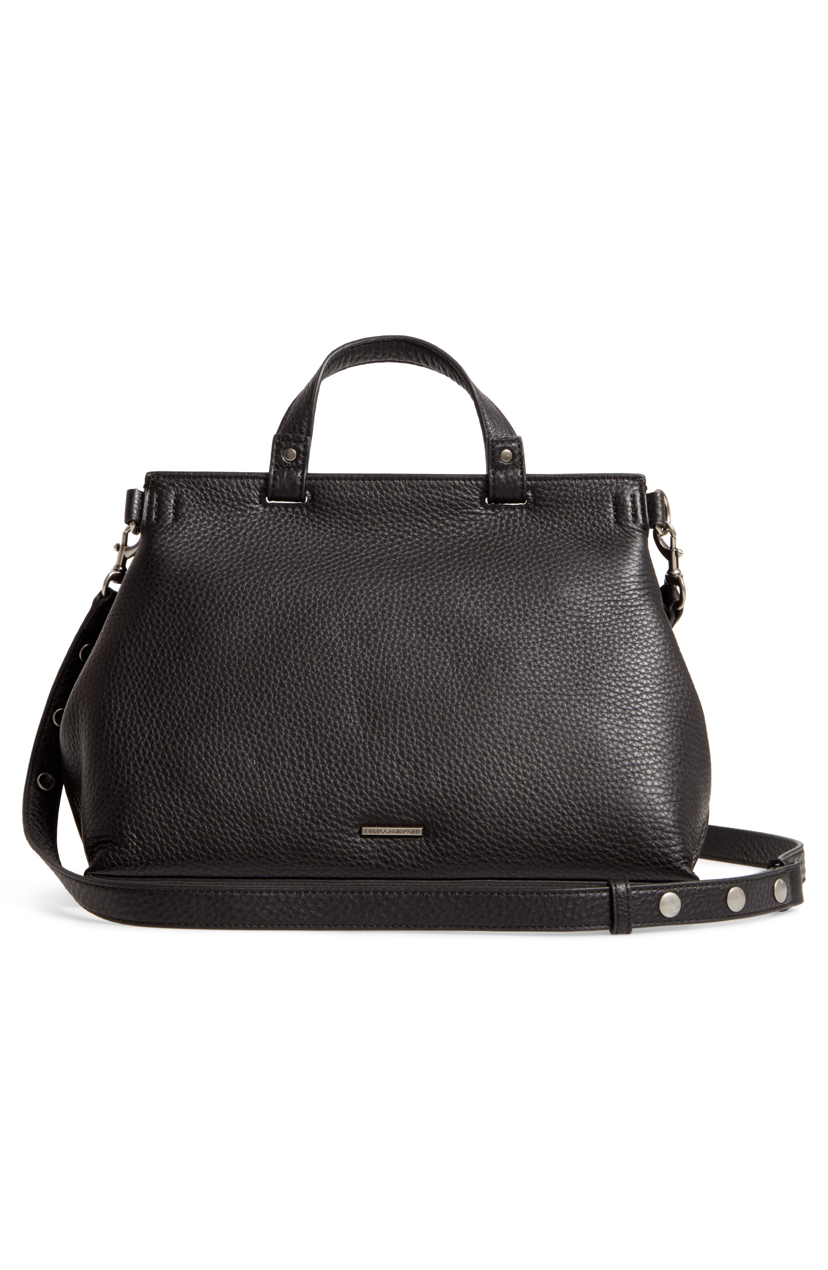 Rebecca Minkoff Medium Keith Suede & Leather Satchel, Alternate, color, 