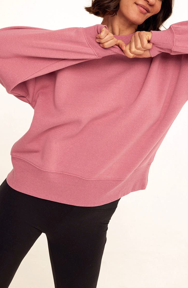 Threads 4 Thought Blaise Triblend Fleece Sweatshirt, Alternate, color, Wild Rose