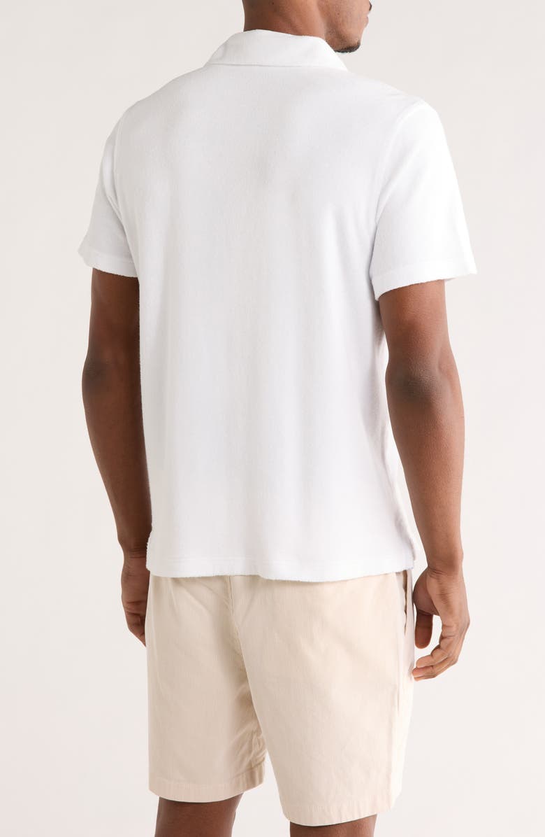 Brooks Brothers Short Sleeve Terry Cloth Polo, Alternate, color, White