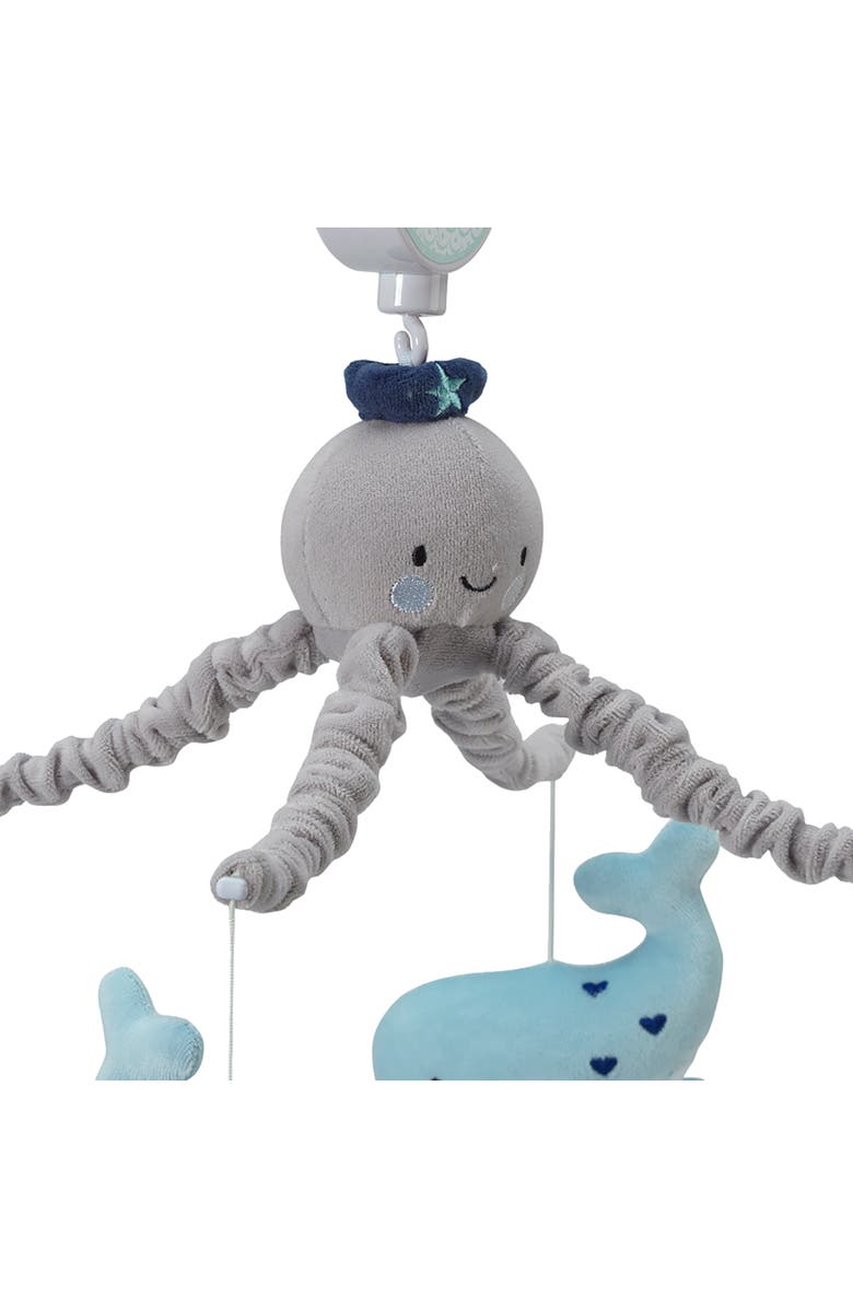 Lambs & Ivy Oceania Whale/Fish Nautical/Ocean Musical Baby Crib Mobile, Alternate, color, Blue