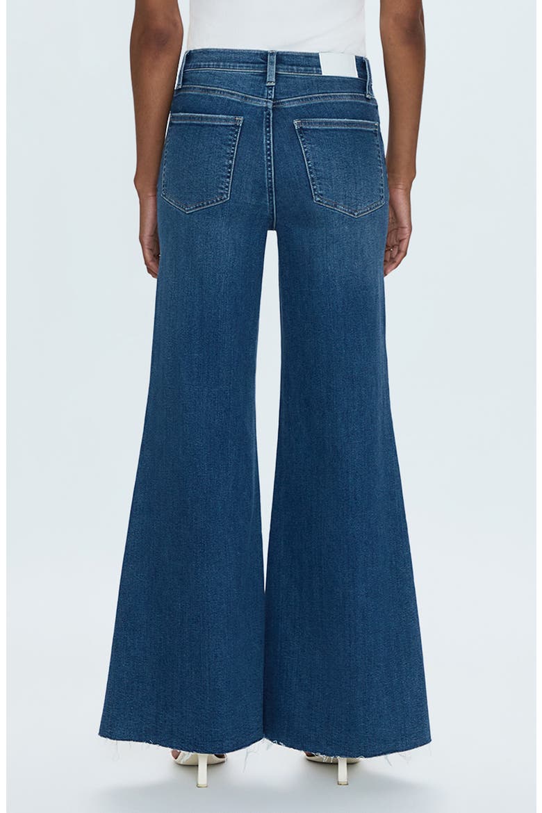 Izzy Raw Hem Mid Rise Wide Leg Flare Jeans, Alternate, color, STUDY