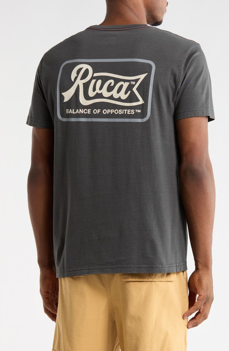 RVCA Pen Script Graphic T-Shirt, Alternate, color, Pirate Black