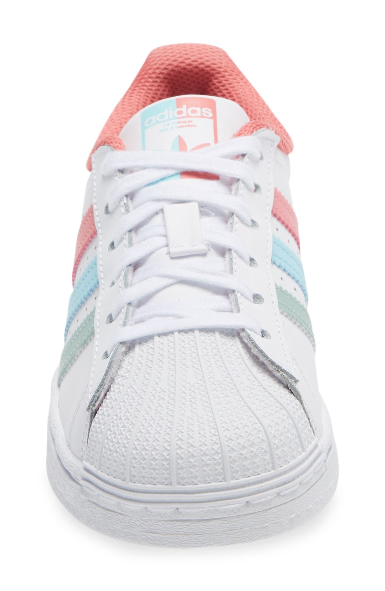 Superstar Sneaker, Alternate, color, WHITE/ HAZY ROSE/ HAZY SKY