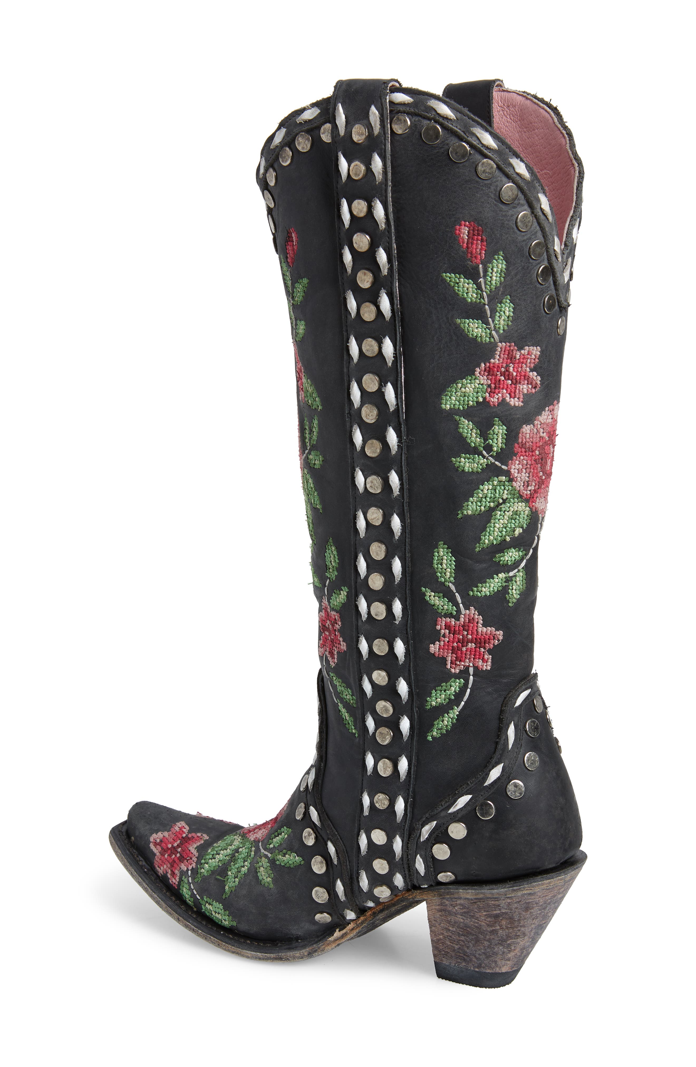 Lane Boots x Junk Gypsy Wild Stitch Embroidered Boot, Alternate, color, 