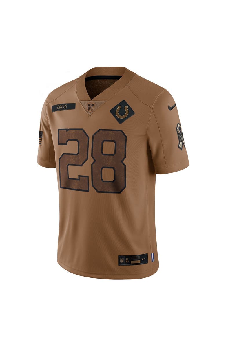 Nike Men's Nike Jonathan Taylor Brown Indianapolis Colts 2023 Salute To Service Limited Jersey, Alternate, color, 