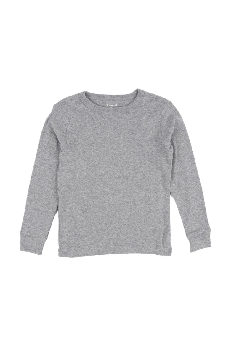 Kids Long Sleeve T-Shirt, 100% Cotton, Solid Colors, Alternate, color, LIGHT GREY