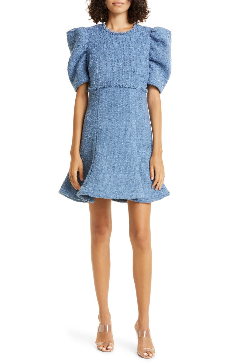 LIKELY Alia Puff Sleeve Tweed Dress, Main, color, 
