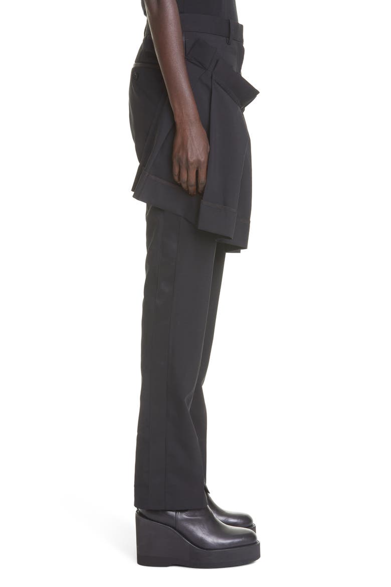 Skirt Front Suit Pants, Alternate, color, BLACK