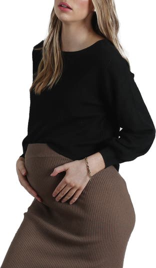 Maternity Knit Crop Top