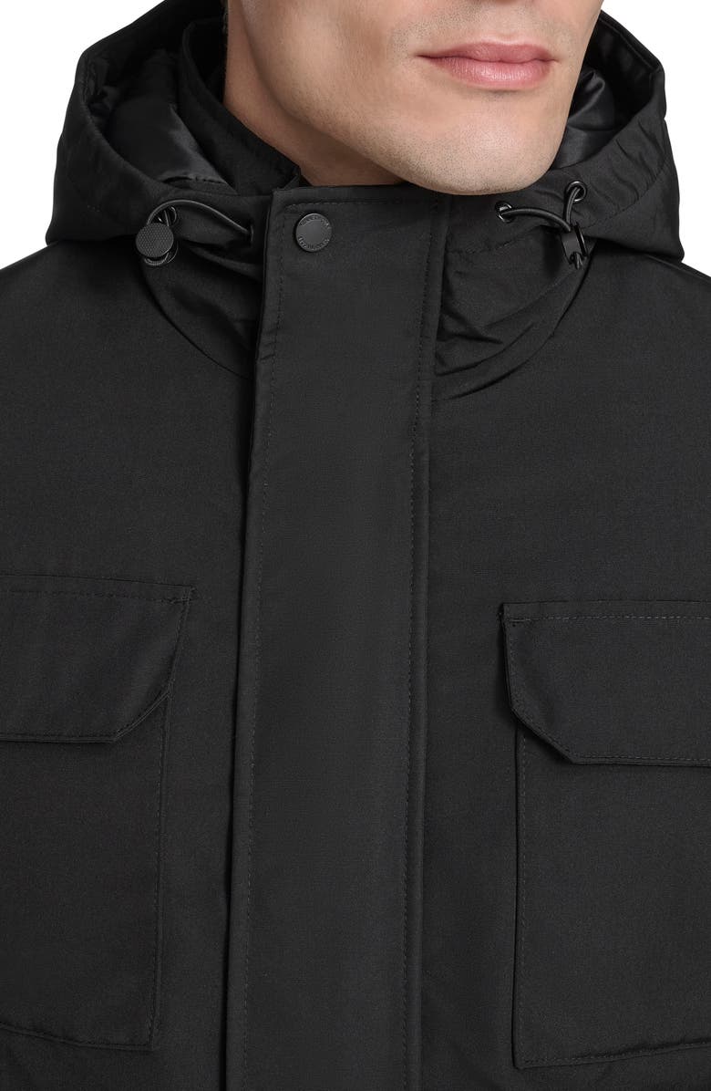Kenneth Cole New York Oxford Water Resistant Parka, Alternate, color, Black