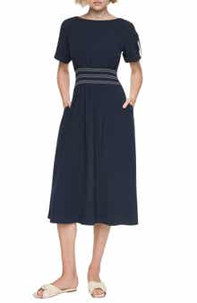DKNY Commuter Solid Short Sleeve Dress