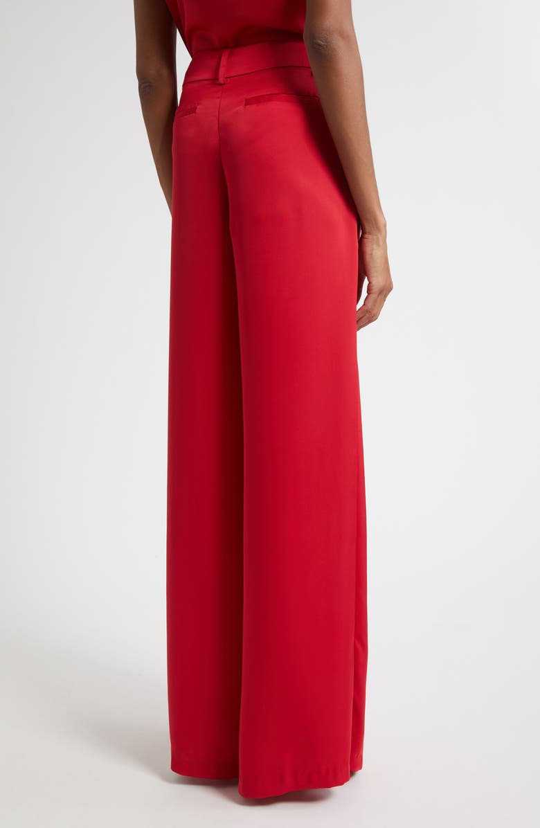 Ramy Brook Oscar Pleated Pants, Alternate, color, Scarlet Red