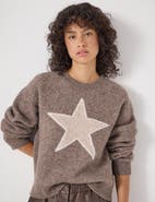 Hush Wool Blend Star Jacquard Sweater