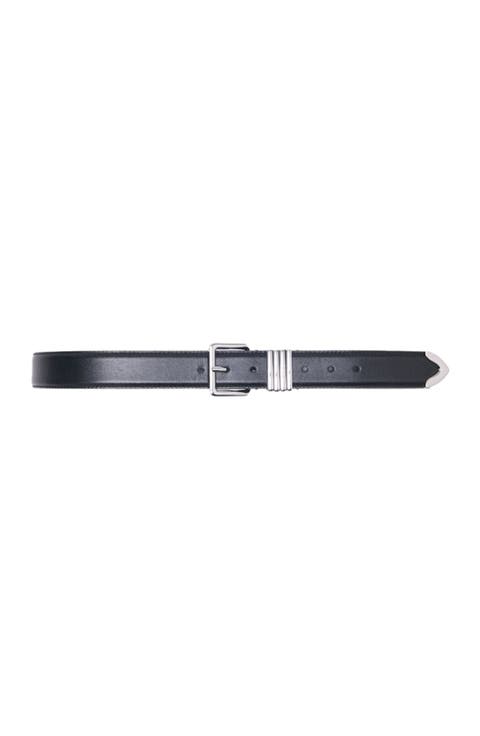 Smooth leather belt