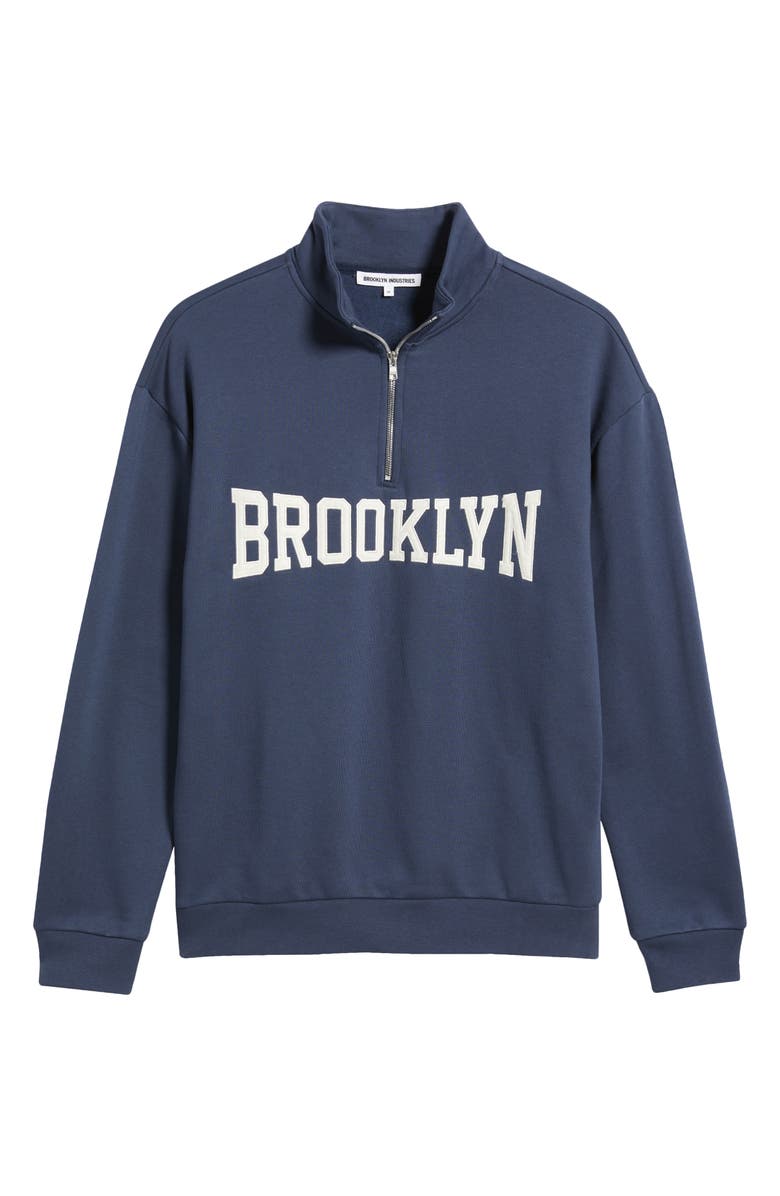 Brooklyn Industries Appliqué Half Zip Sweatshirt, Alternate, color, 