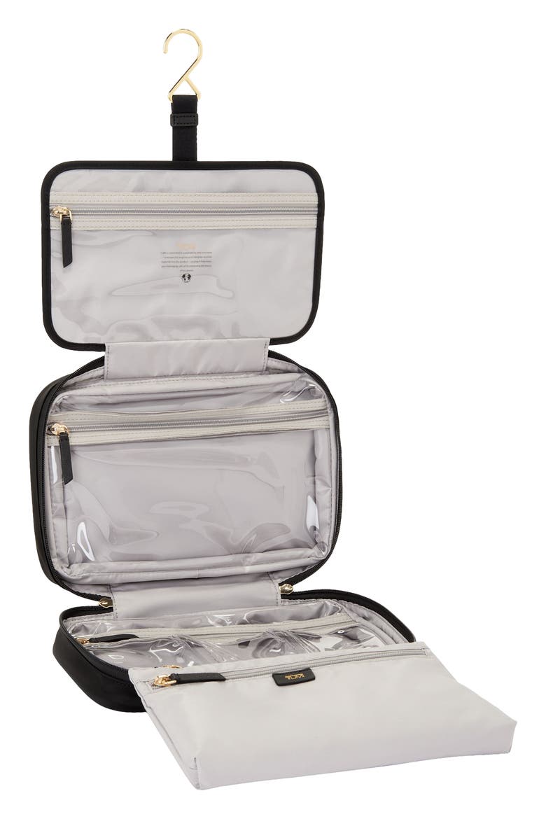 Voyageur Madeline Cosmetics Case, Alternate, color, BLACK/ GOLD