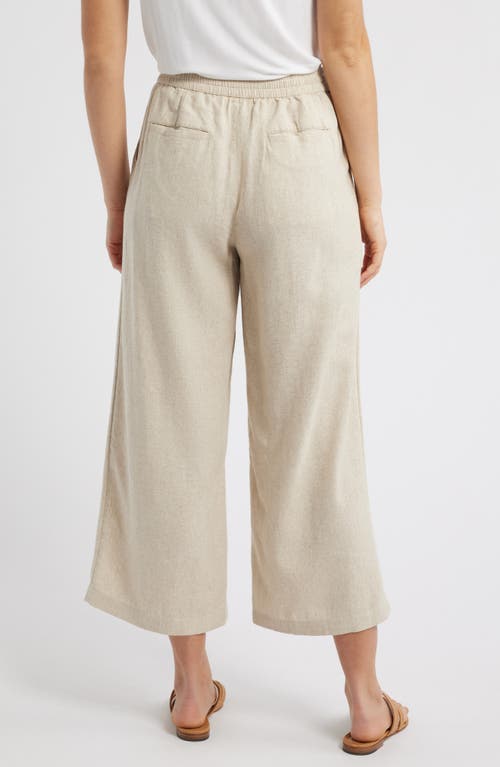 CASLONR CASLON(R) DRAWSTRING WIDE LEG LINEN BLEND PANTS