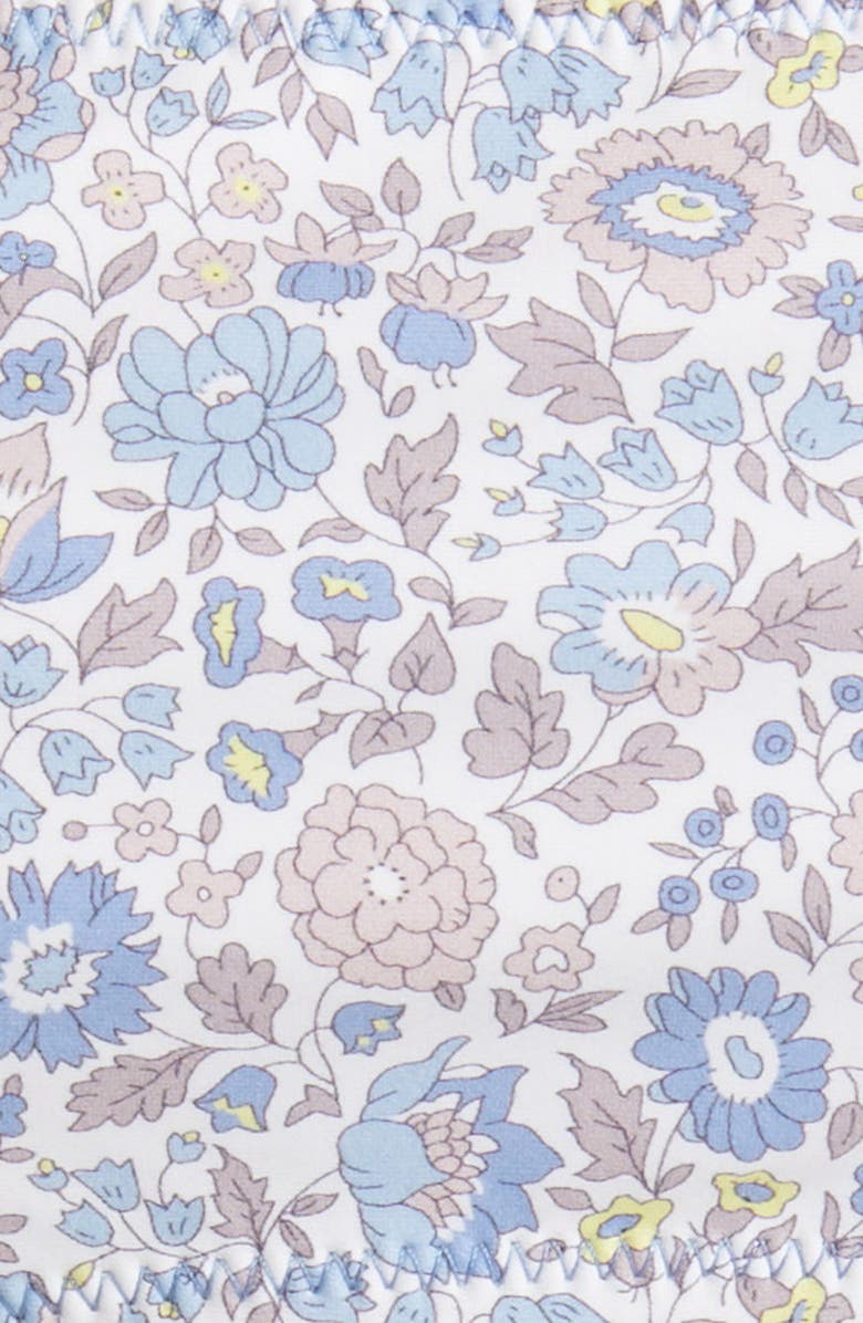 Nu Swim x Liberty London Lucky Floral Print Bandeau Bikini Top, Alternate, color, Blue Multi