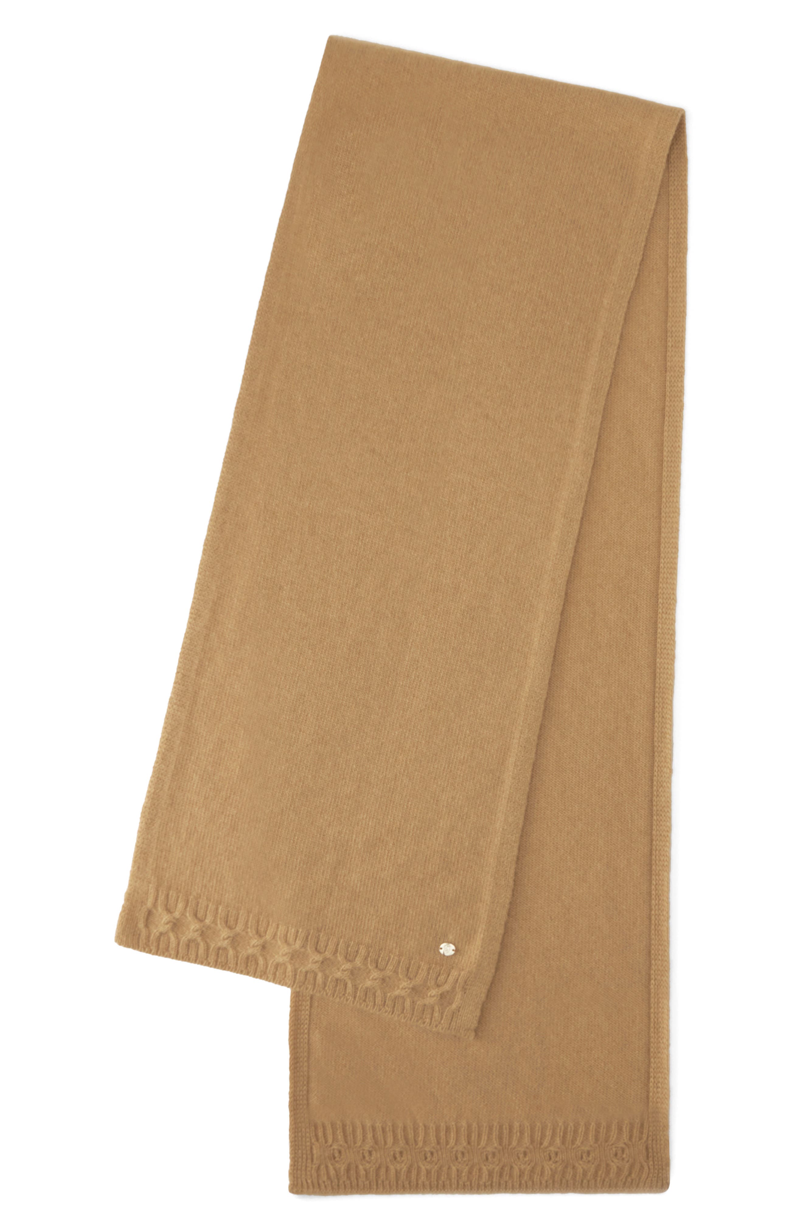 Candine Cable Trim Cashmere Scarf