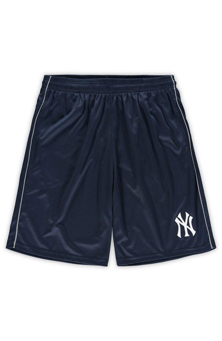 MAJESTIC Men's Fanatics Branded Navy New York Yankees Big & Tall Mesh Shorts, Main, color, 