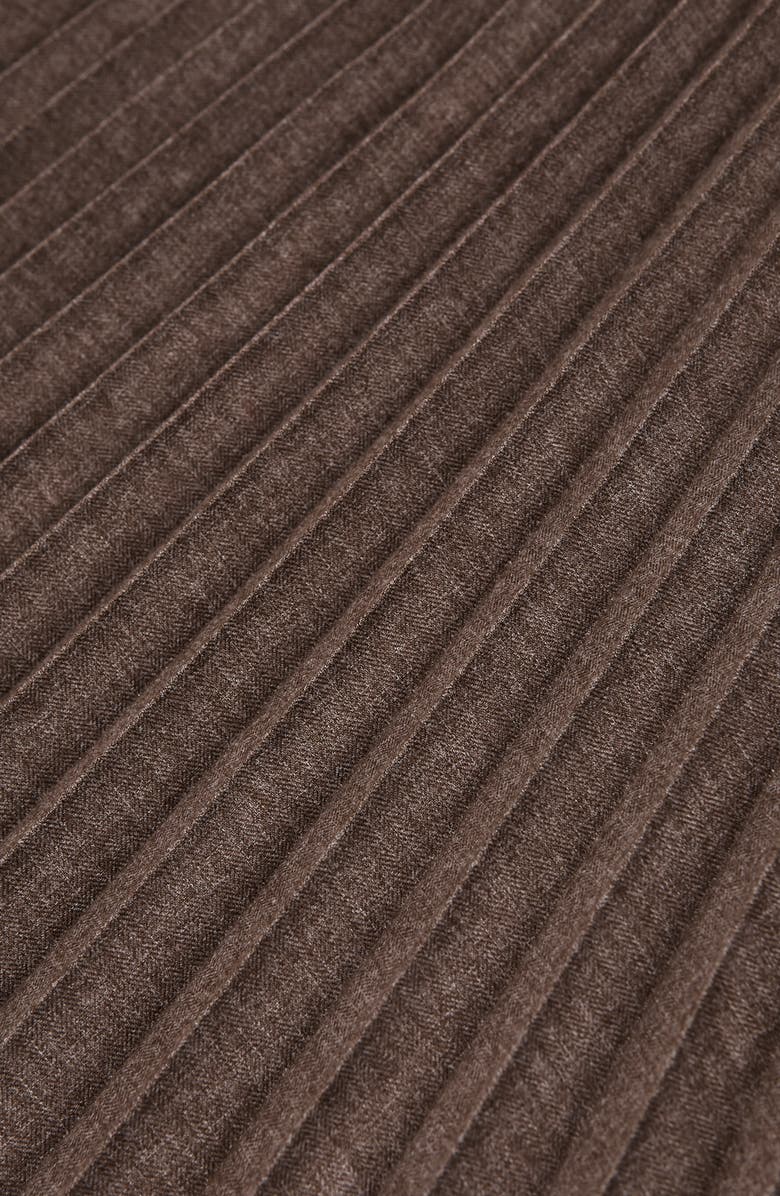 Reiss Kember High Waist Pleated Midi Skirt, Alternate, color, Mocha Brown