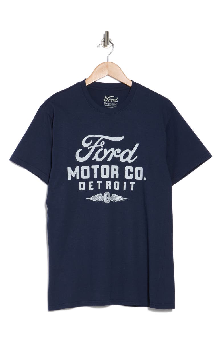 American Needle Ford Motor Company Cotton Graphic T-Shirt, Alternate, color, Navy