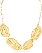 JARDIN Liquid Metal Wave Frontal Necklace