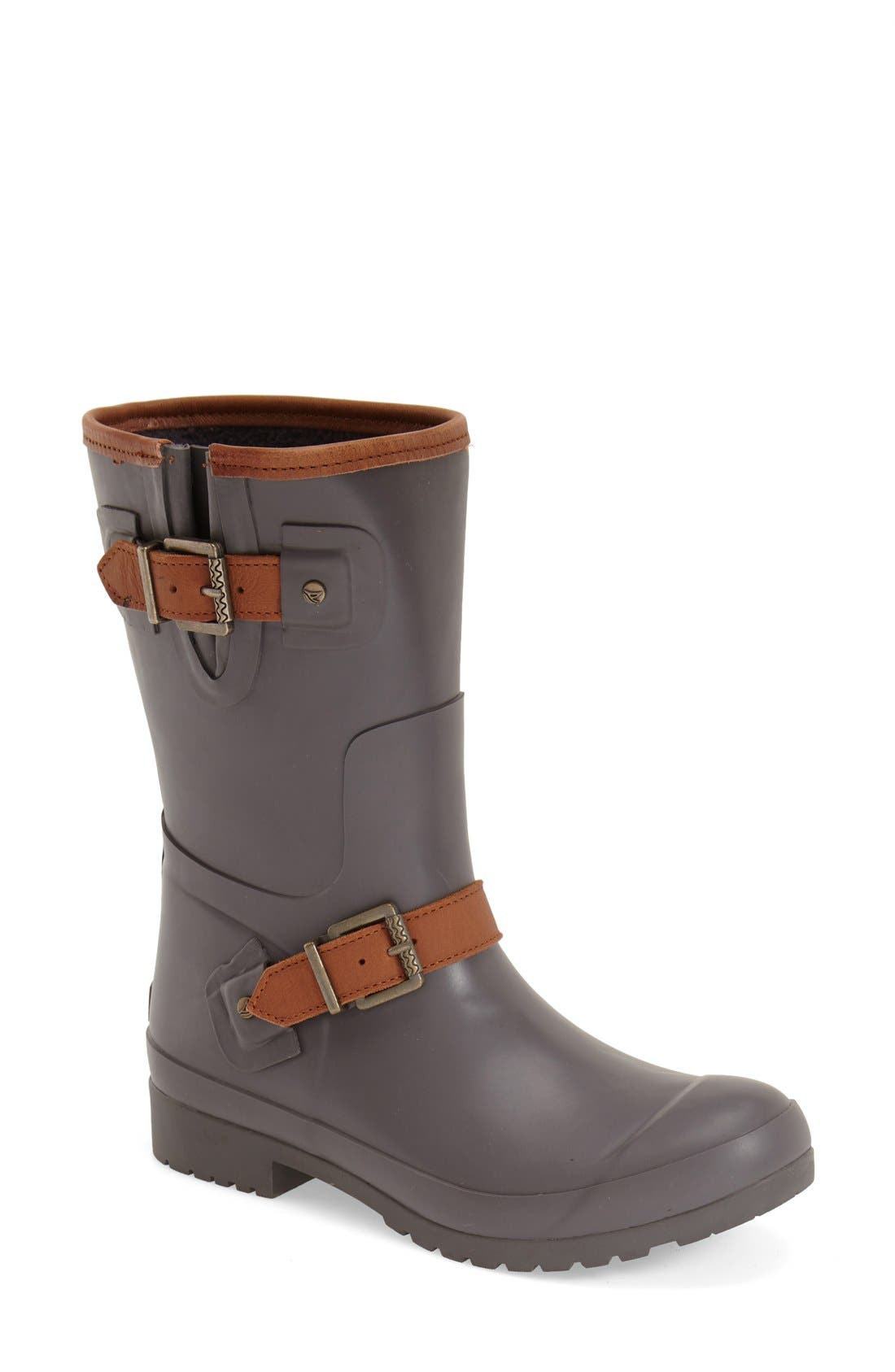 Sperry 'Walker Fog' Waterproof Rain Boot, Main, color, CHARCOAL