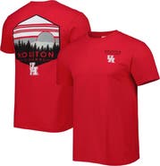 IMAGE ONE Men's Red Houston Cougars Landscape Shield T-Shirt