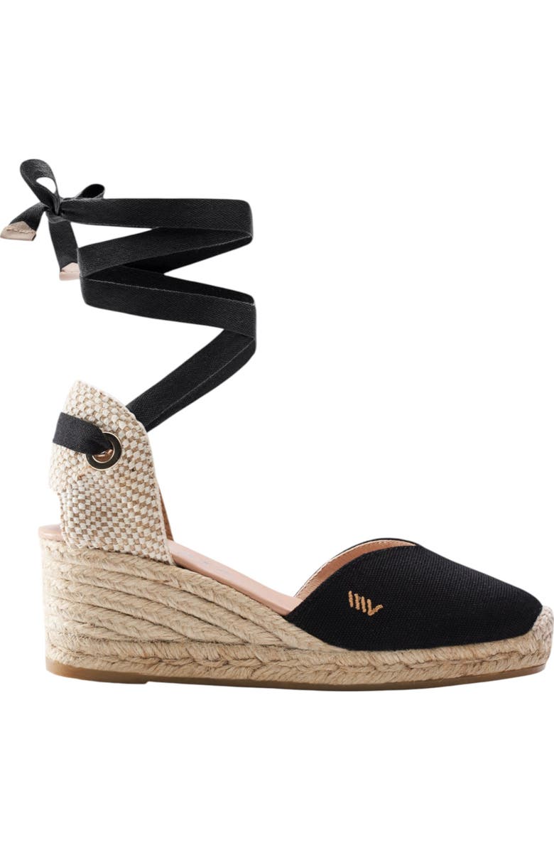 VISCATA Gava Canvas Espadrille Wedges, Main, color, Black