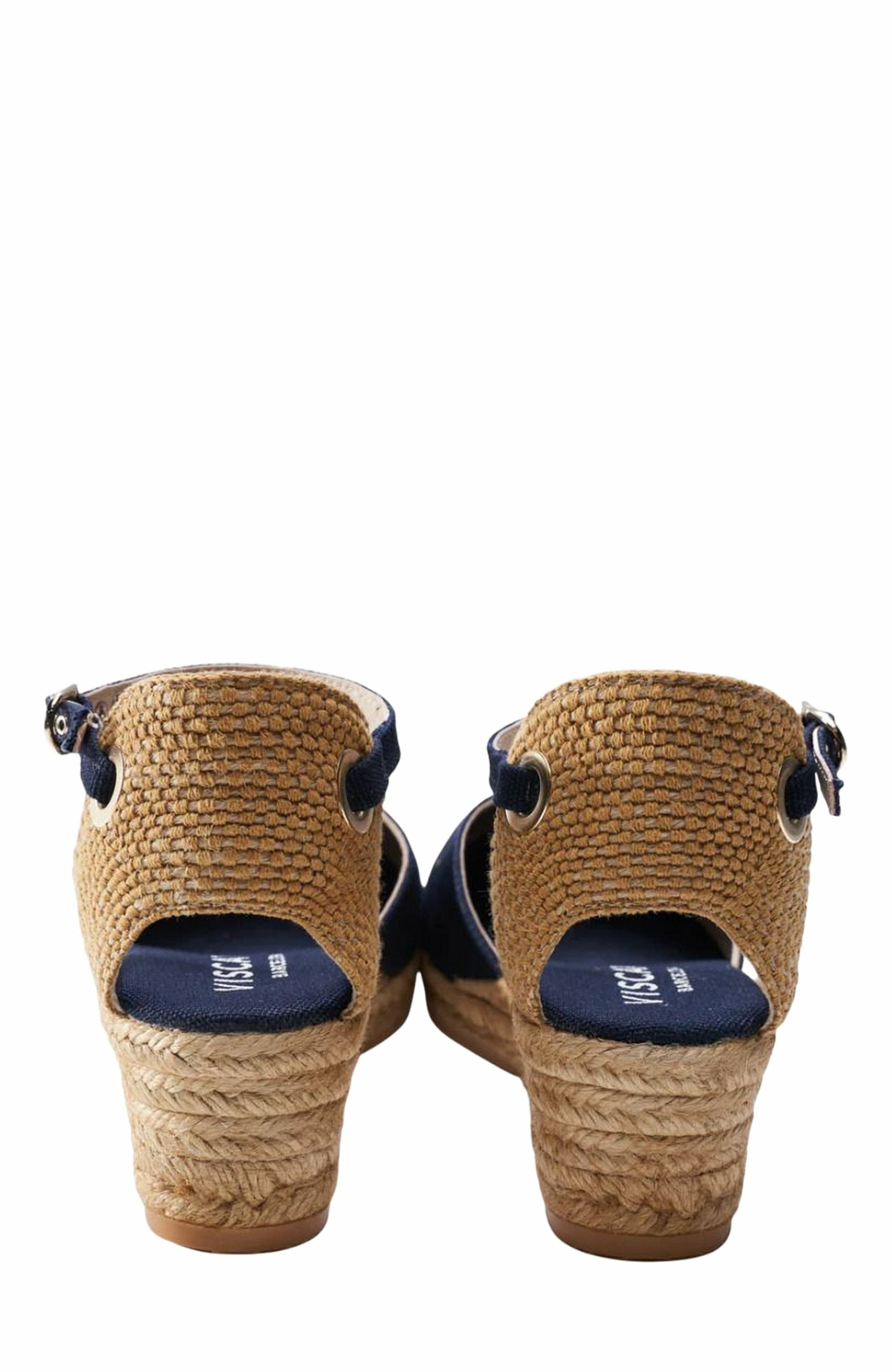Pubol Canvas Espadrille Wedges, Alternate, color, Navy Blue