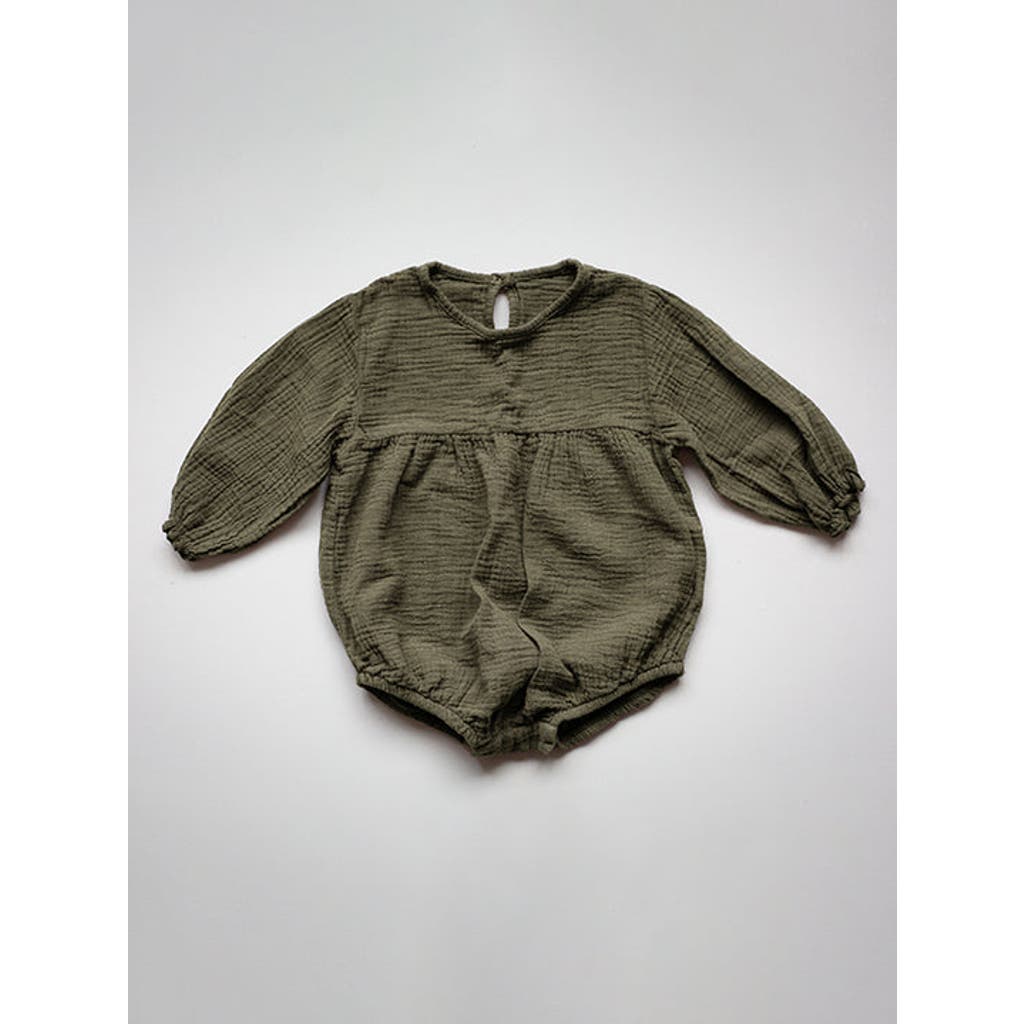 The Simple Folk Meadow Romper - Baby In Olive