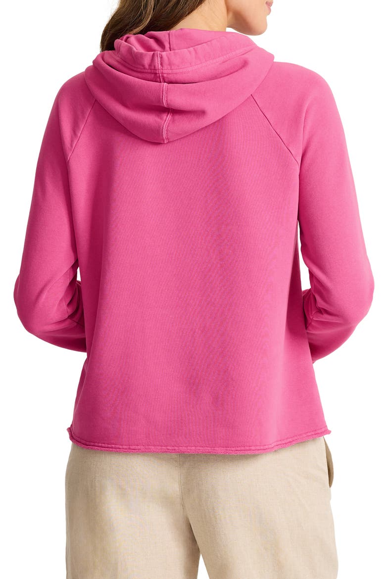 Marina Del Mar Raw Edge Hoodie, Alternate, color, VERY BERRY
