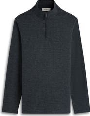 Bugatchi Houndstooth Patern Quarter Zip Top