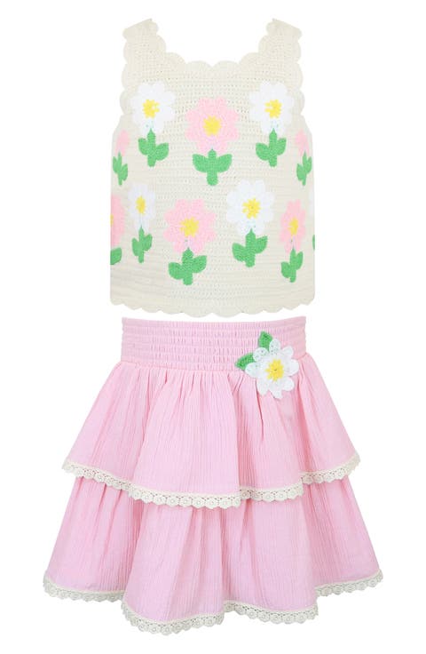 Kids' Daisy Tank & Skirt Set (Toddler & Little Kid)